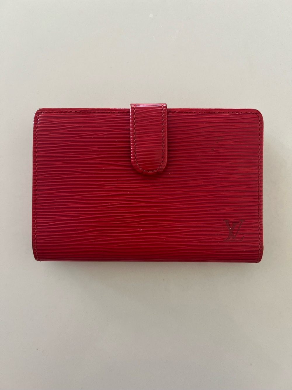 Louis Vuitton Red Epi Leather Snap Wallet